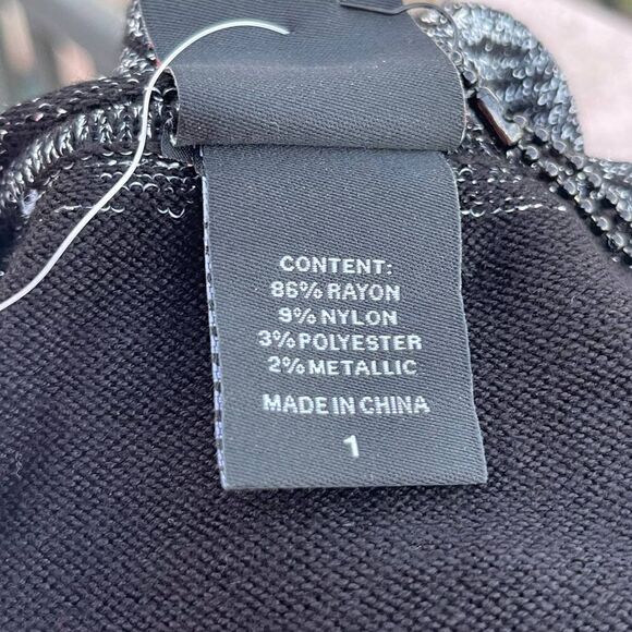 Torrid Rebel Wilson Black Silver Scoop Neckline Cozy Mid Sweater Dress Size 1X - Picture 6 of 9